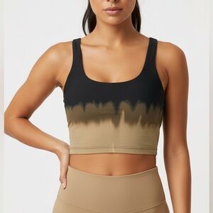 THE UPSIDE Black and Tan Sports Crop Tank Top Bra Size 4